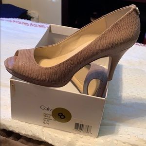 Peep toe heels. Good condition